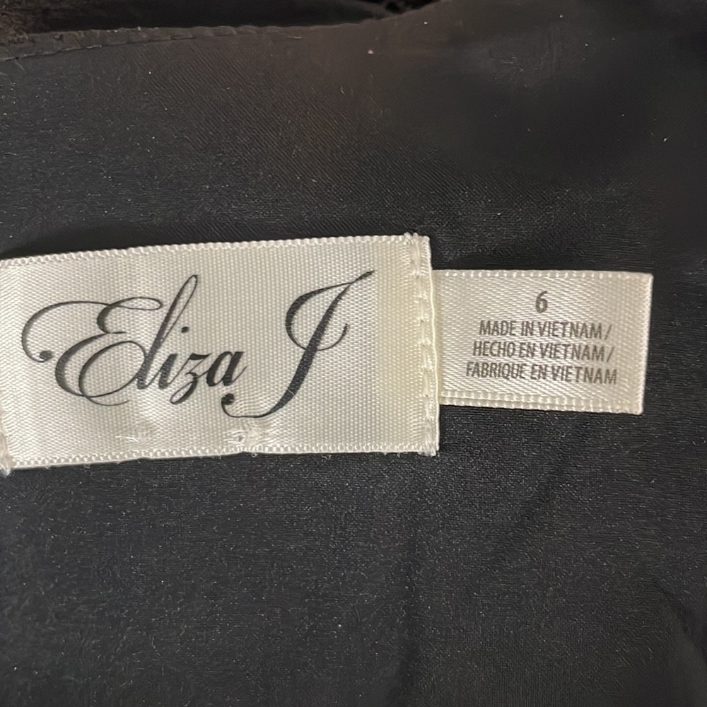 Eliza J Bell Sleeve Wide Leg Jumpsuit, Black size 6 - Picture 9 of 10